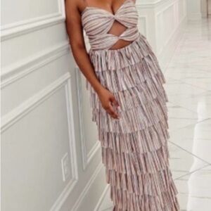 Women’s Gianni Bini Rainbow Tiered Maxi Dress Size 12